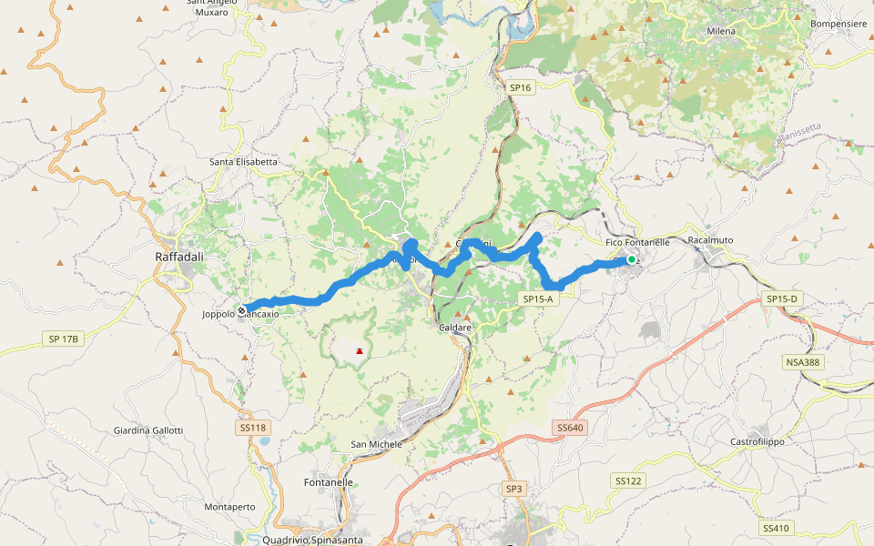 Magna Via Francigena: Tappa 8 walking route map in Grotte