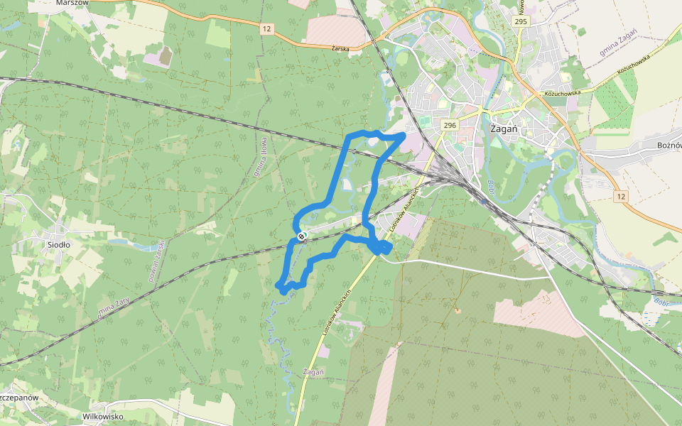 The Great Escape walking route map in Żagań