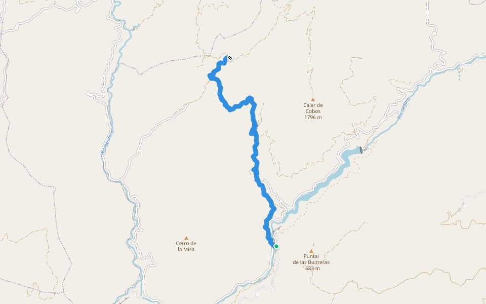 GR 147 (2/5) walking route map in La Toba