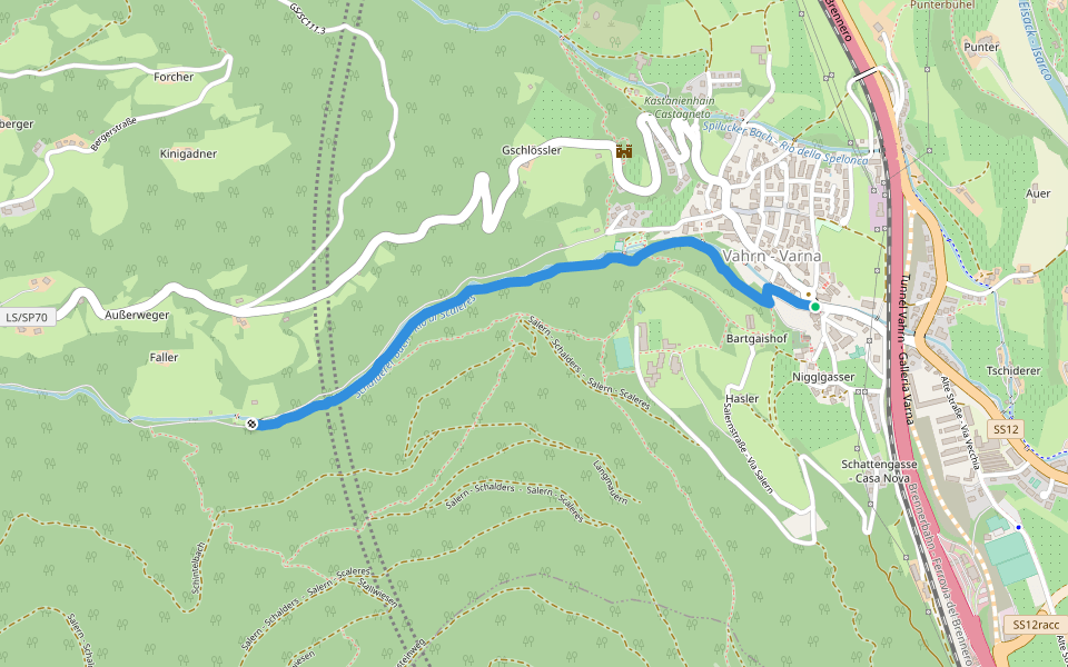 Georgssteig - Sentiero di S. Giorgio walking route map in Varna