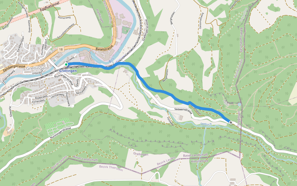 Grellingen - Seewen? - fixme walking route map in Grellingen