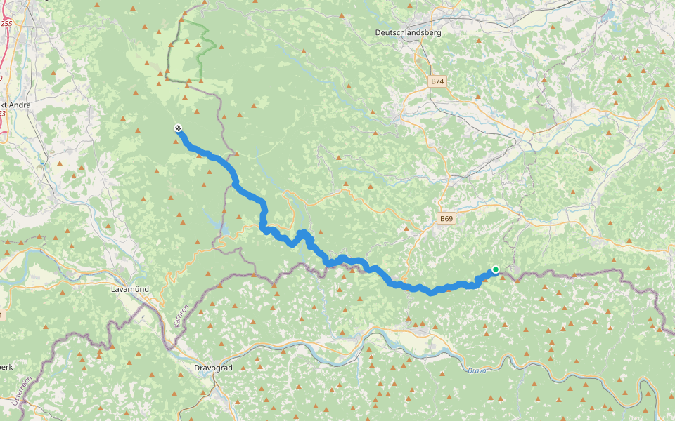 Südsteirischer Höhenweg 560 walking route map in Pongratzen