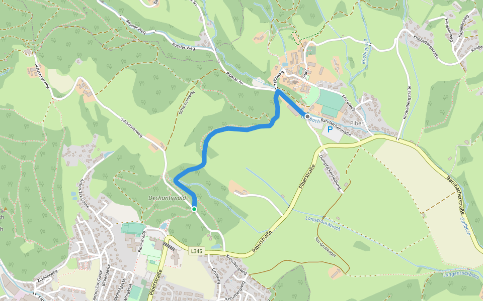 K1 - Rundwanderweg walking route map in Köflach