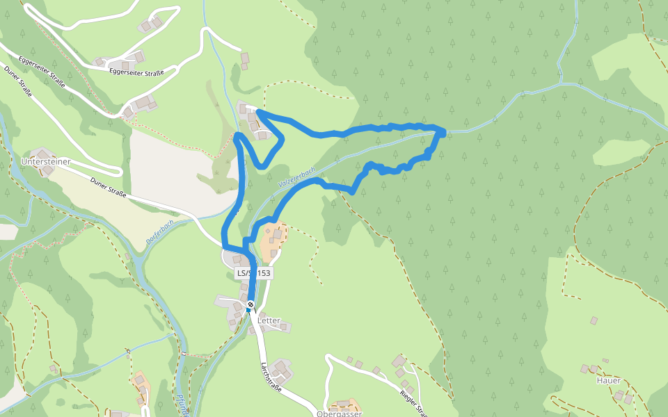 Wasserfall-Rundweg walking route map in Fundres