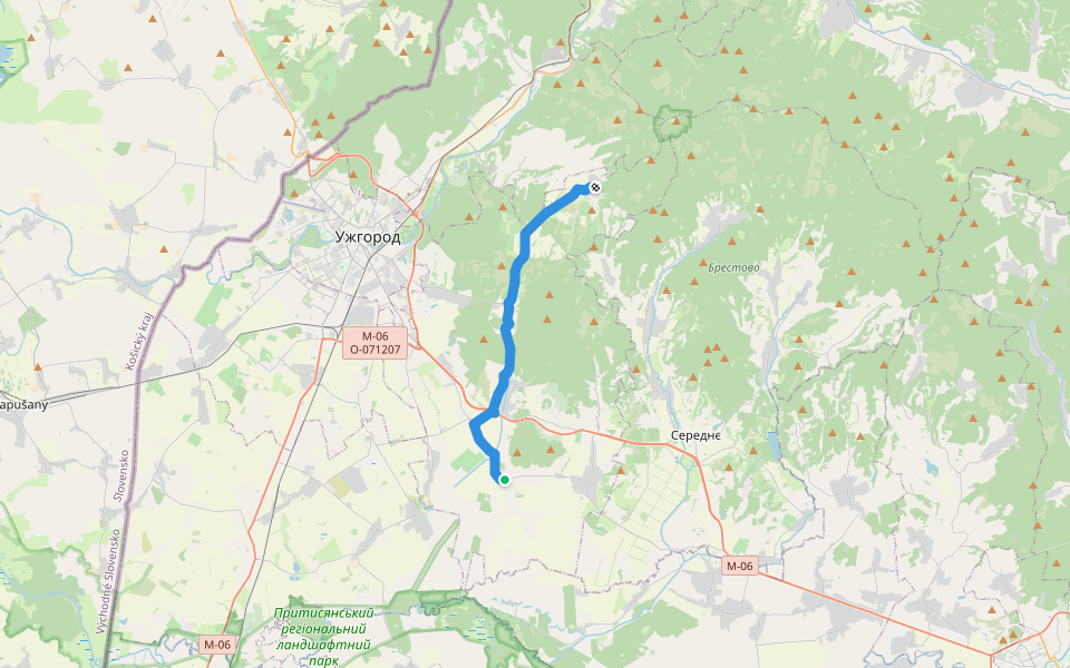 Веломаршрут "Вело-Циганка" walking route map in Kholmets'