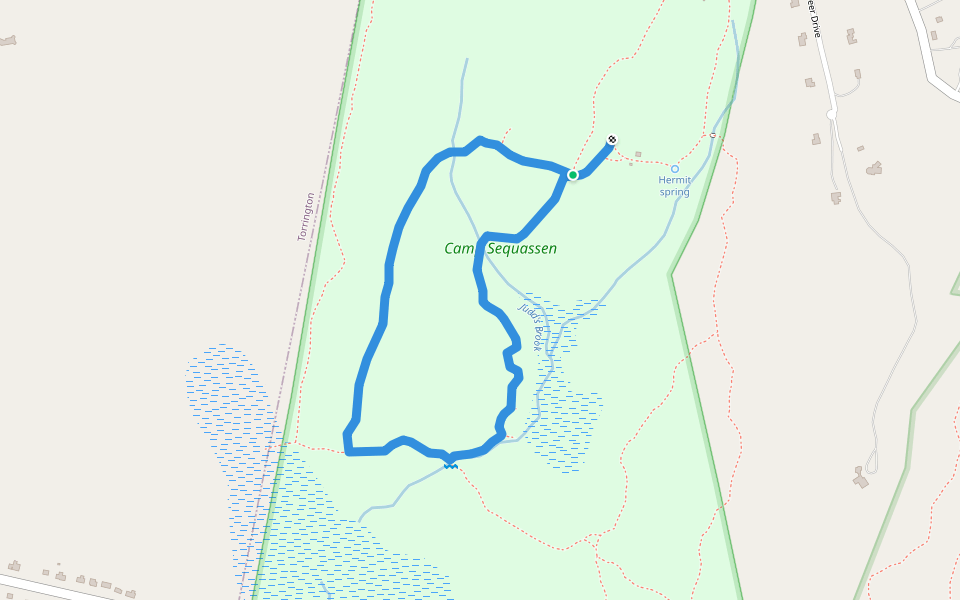 Nature Trail walking route map in New Hartford