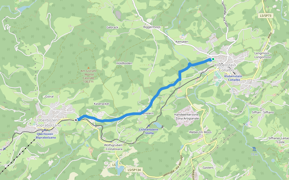 Freudpromenade walking route map in Collalbo
