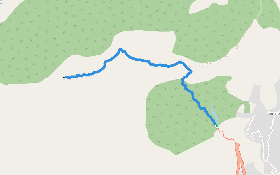 Munsyari to Martouli Thoura walking route map in Munsyari