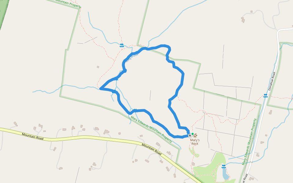 Main Loop walking route map in Granby
