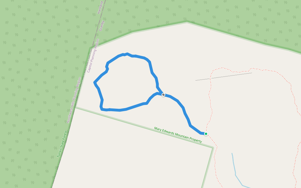 Northwest Loop walking route map in Granby