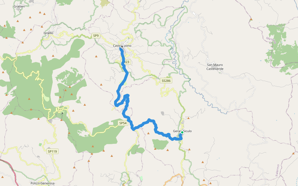 Via dei Frati - Tappa n. 7 walking route map in Geraci Siculo