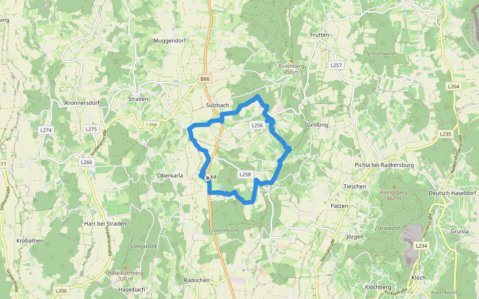 Kulinarikweg walking route map in Hof bei Straden