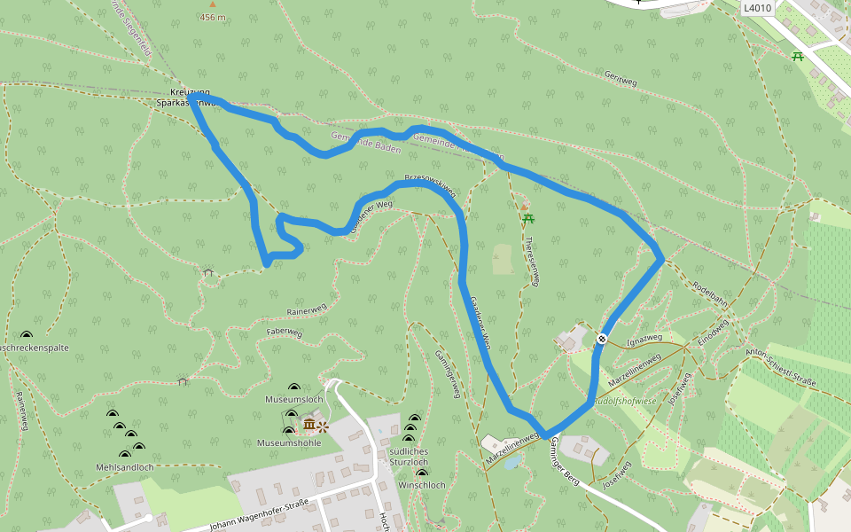 Nordic Walking Route 5 walking route map in Baden