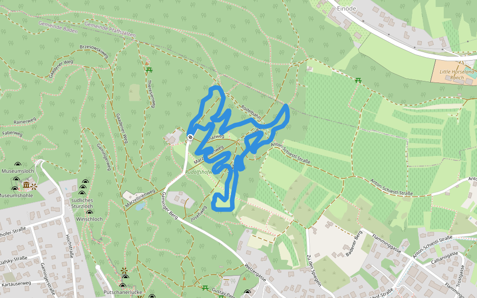 Nordic Walking Route 6 walking route map in Baden