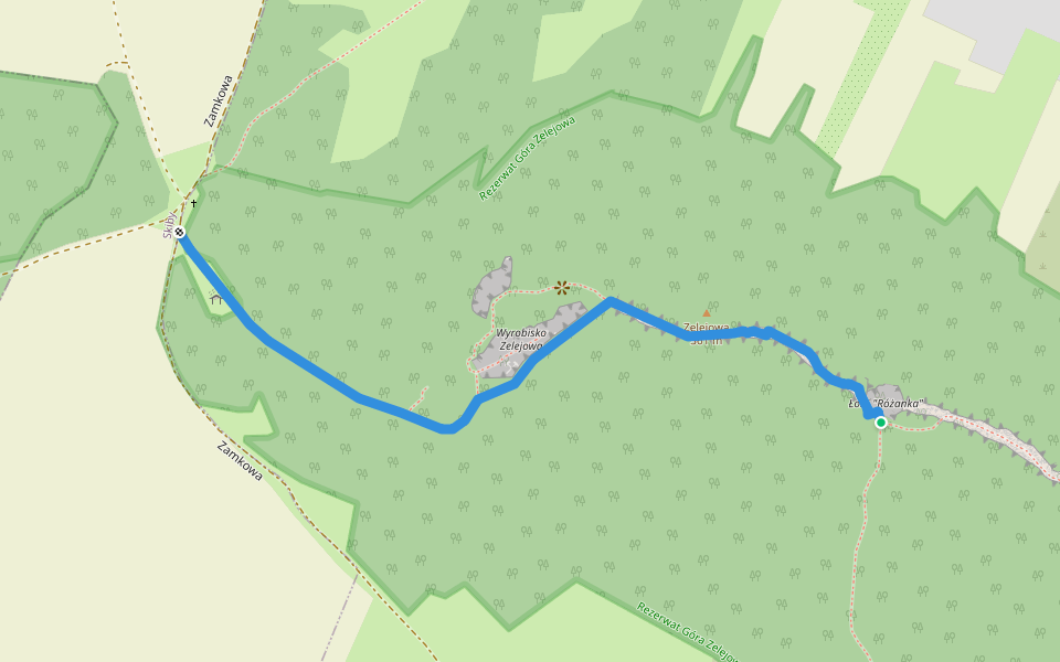 Świętokrzyski szlak Archeo-Geologiczny (czarny) walking route map in Konieczno