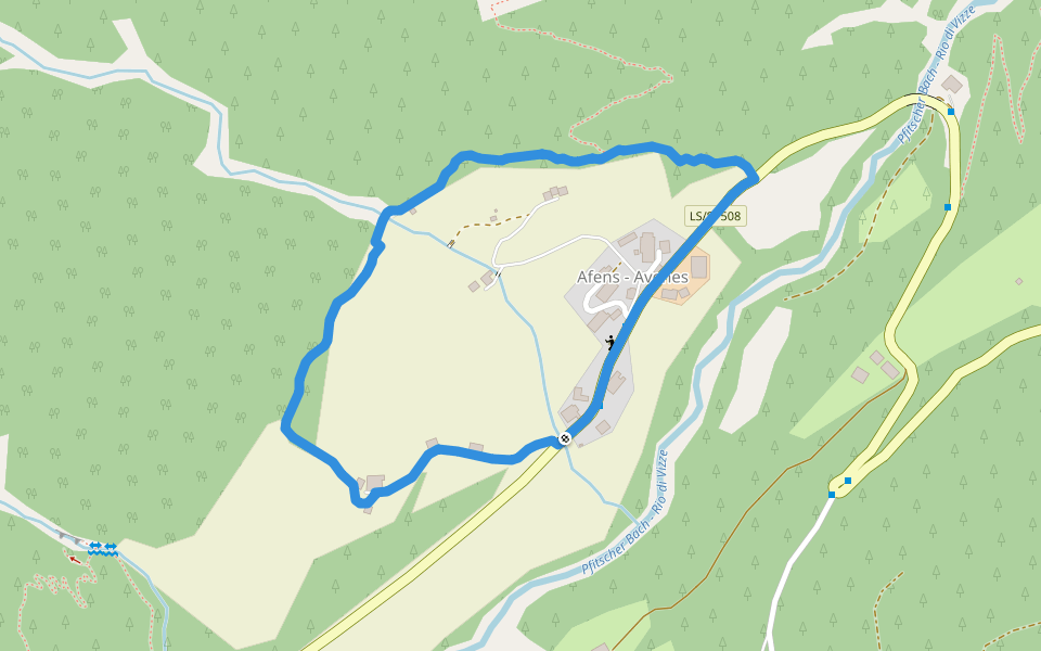 Rundweg Afens walking route map in Avenes