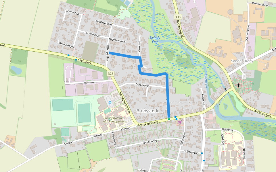 Åstien Alternative walking route map in Broby