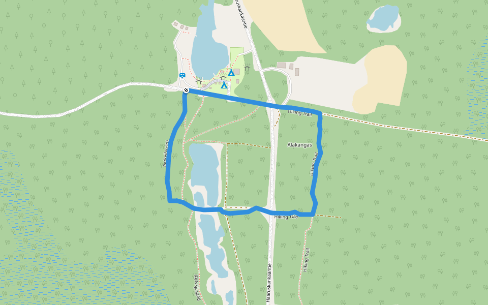 Peiponpolku walking route map in Härmä