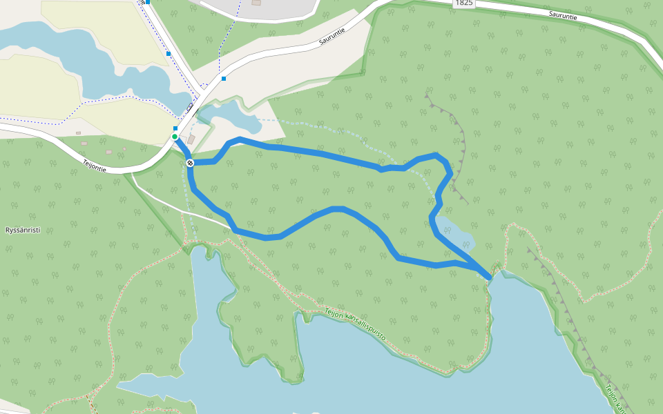 Totin luontopolku walking route map in Salo