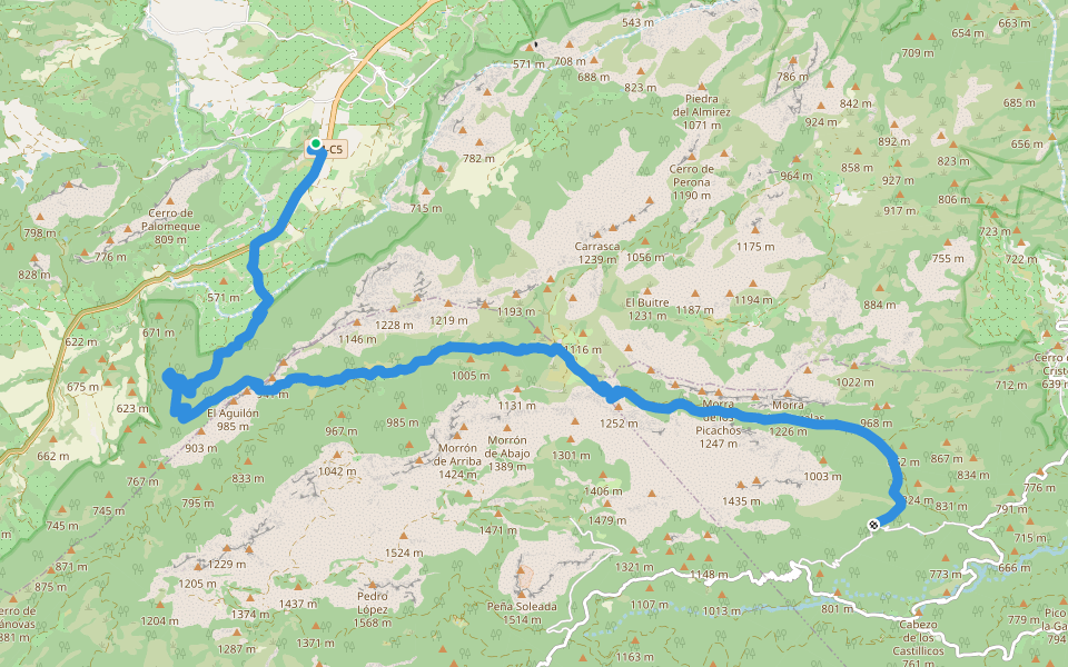 ESPUTREK. Tramo 2 Casas Nuevas - La Perdiz walking route map in Mula