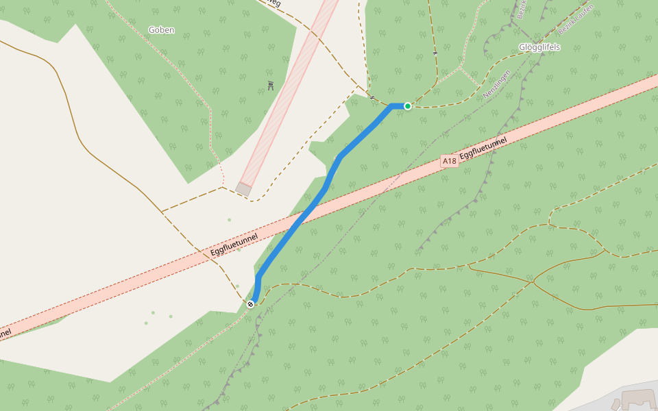 Umleitung bei Schiessbetrieb Nenzlingen-Blattenpass walking route map in Nenzlingen
