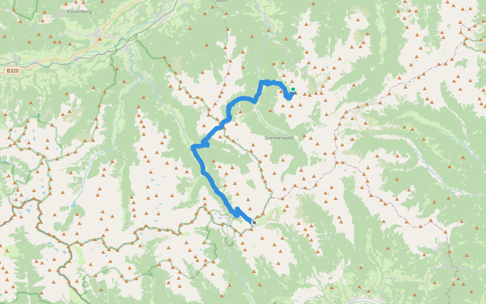 Salzsteigweg 909 walking route map in Planneralm