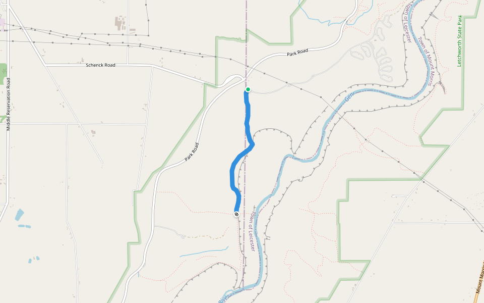 Big Flats Trail walking route map in Perry