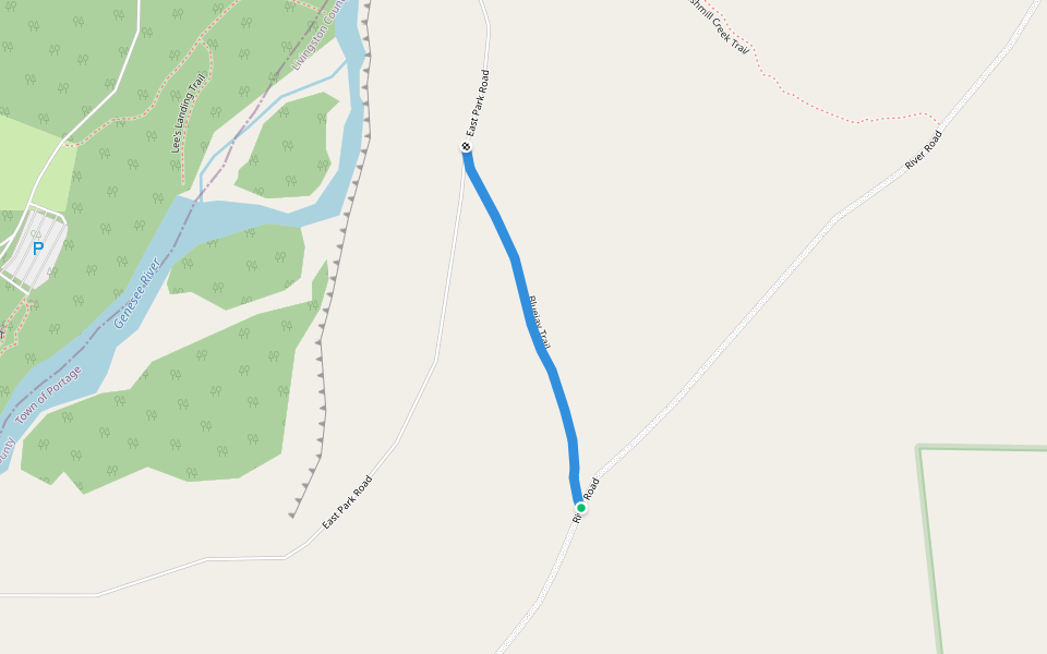 Bluejay Trail walking route map in Hunt