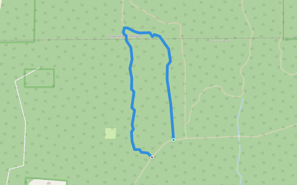 Trail 2 walking route map in Alfred Station
