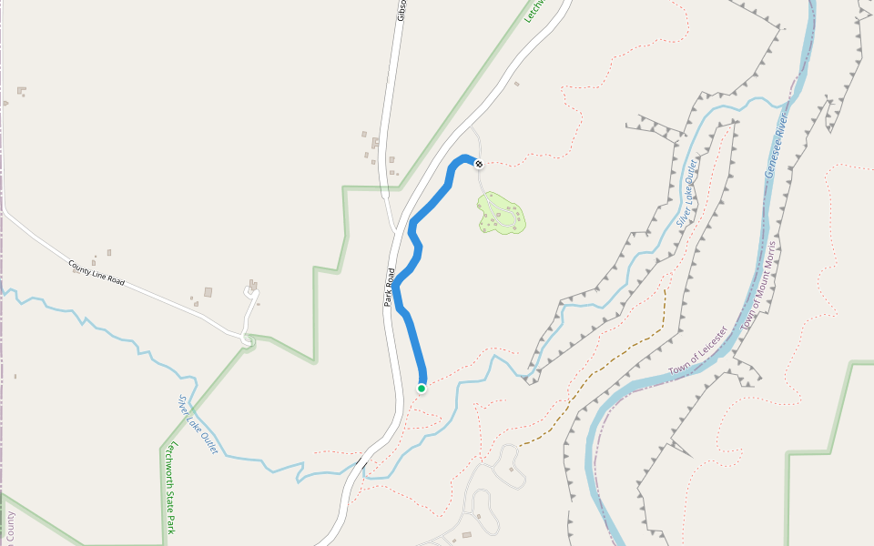 Chipmunk Trail walking route map in Perry