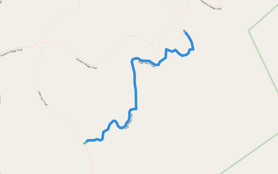 High Rock Trail walking route map in Wilton