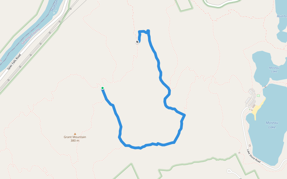 Ridge Run walking route map in Queensbury