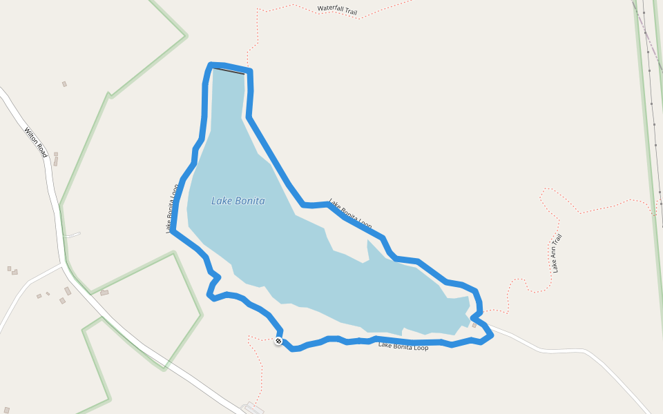 Lake Bonita Loop walking route map in Corinth