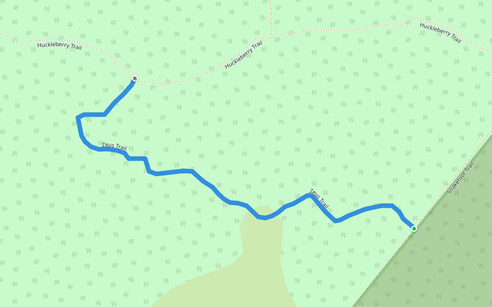 Zeus Trail walking route map in Henderson