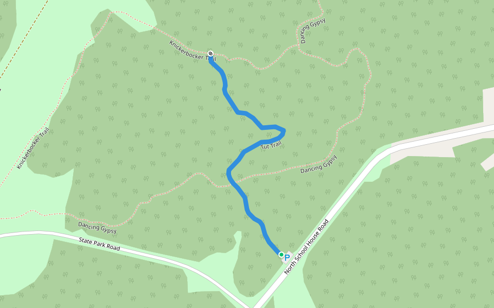 Tut Trail walking route map in Henderson