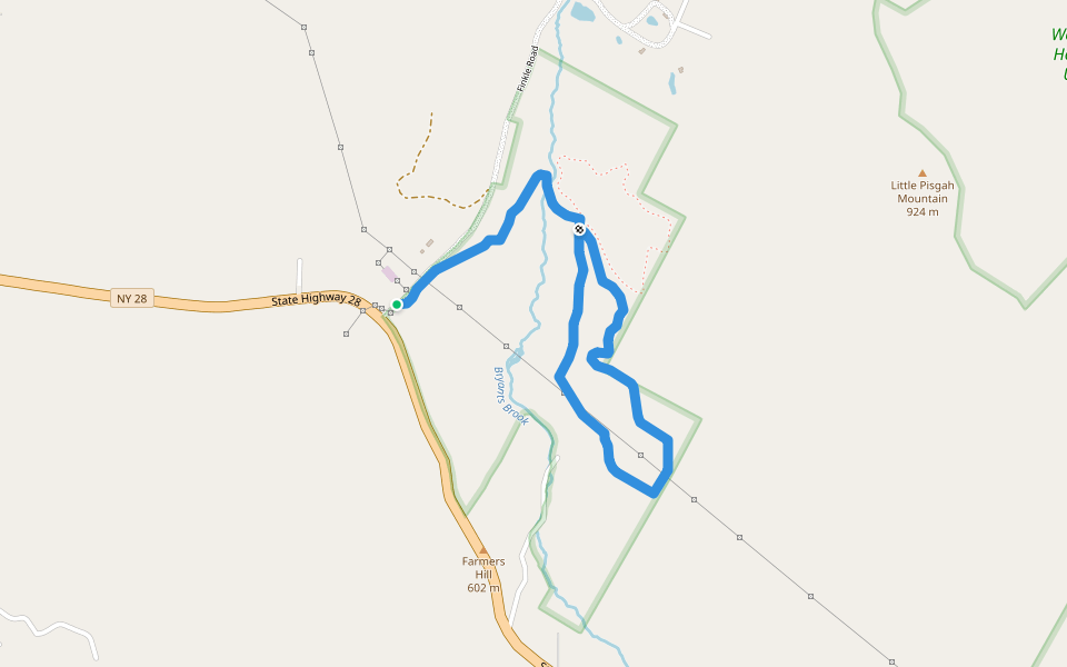 Lower Meadow Loop walking route map in Andes