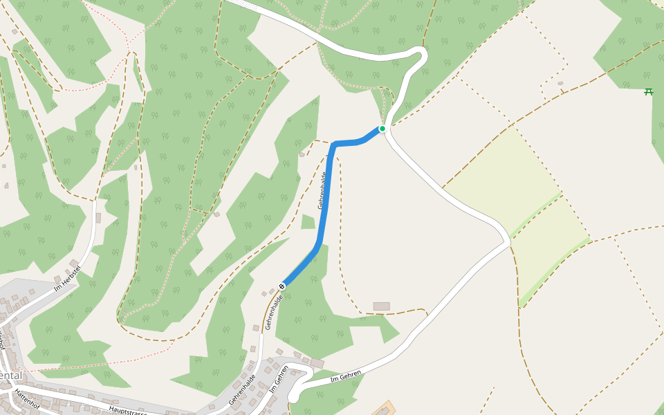 Lankholz - Hemmental walking route map in Schaffhausen