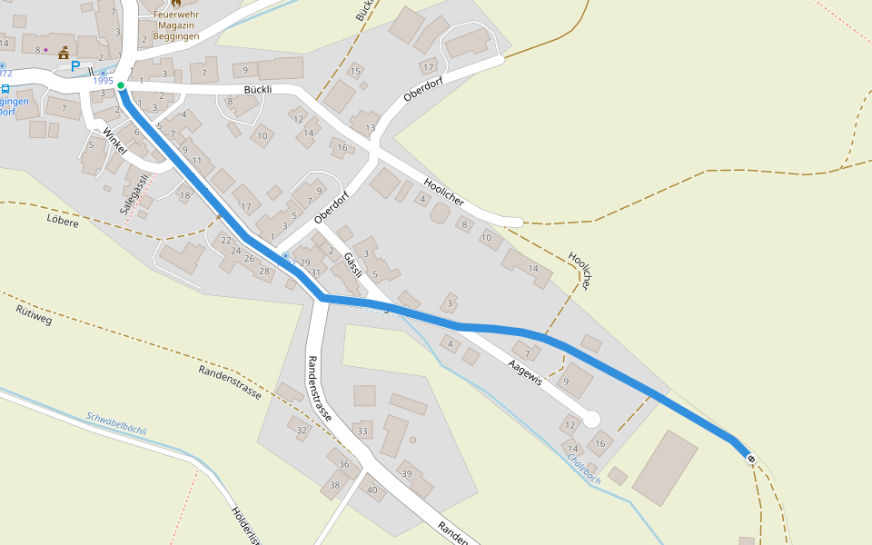 Beggingen - Talisbänkli? - fixme walking route map in Beggingen