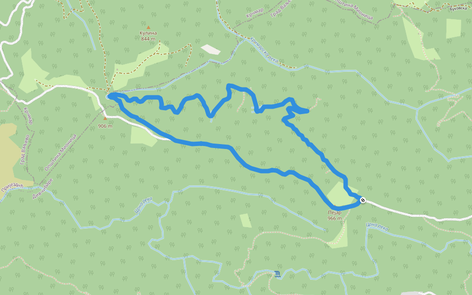 Маркови чанци walking route map in Дивчибаре