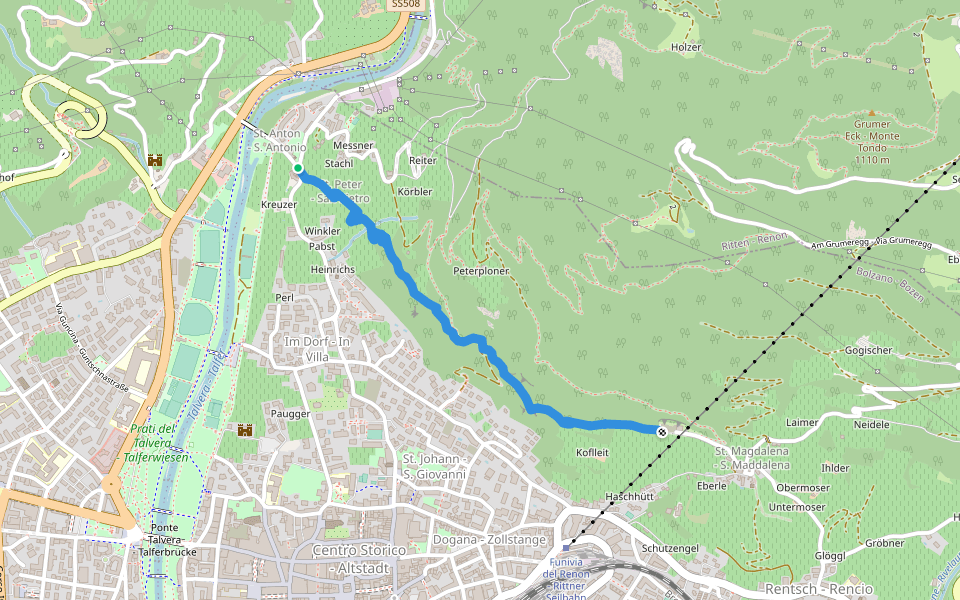 Lungomare S. Osvaldo - Lungomare Oswald walking map