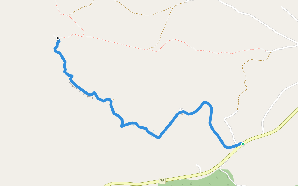 Палеокастро walking route map in Topolovgrad