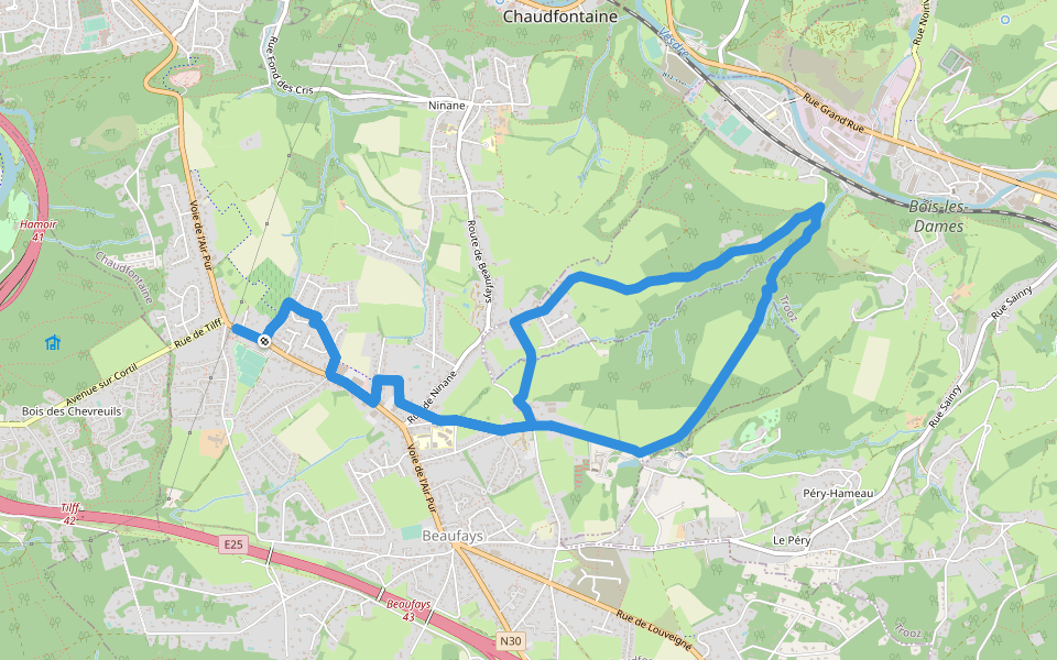 1. La Brouck walking route map in Chaudfontaine