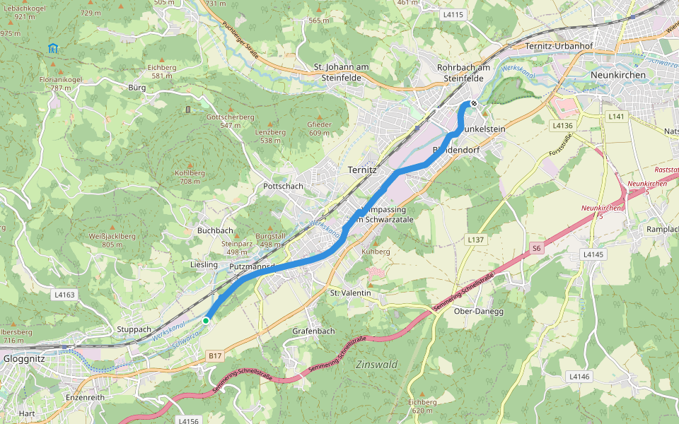 Volvo-Rath Strecke walking route map in Köttlach