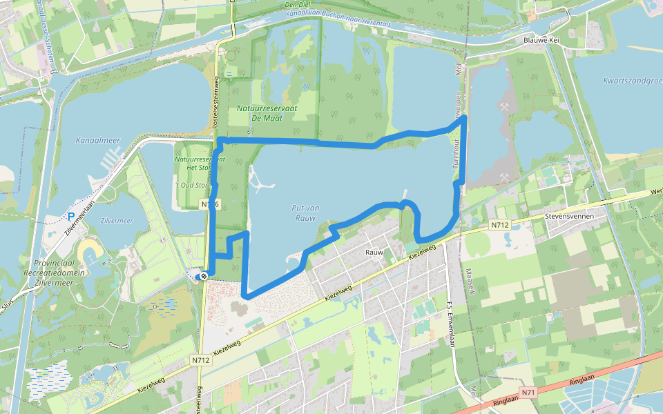 Kristalpad walking route map in Mol