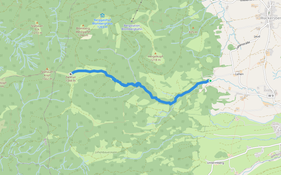 Wackersberg - Zwieselberg walking route map in Wackersberg