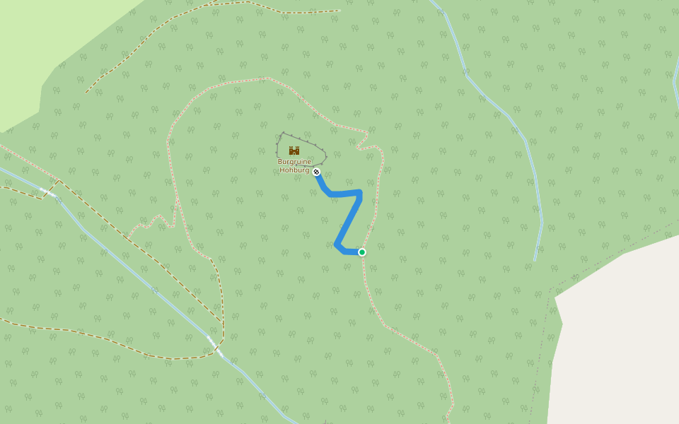 ? - Ruine Hohburg walking route map in Belp