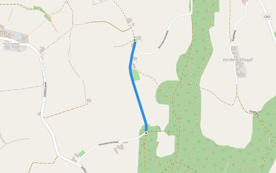 Simmlere - Nessleren walking route map in Gerzensee
