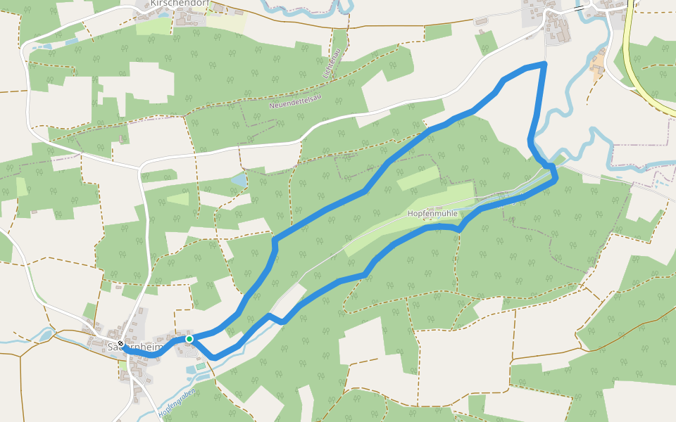 Neuendettelsauer Wanderweg Nr. 42 walking route map in Windsbach