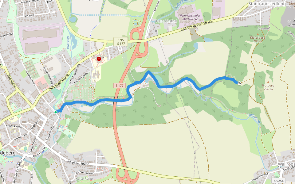 Planetenlehrpfad walking route map in Radeberg