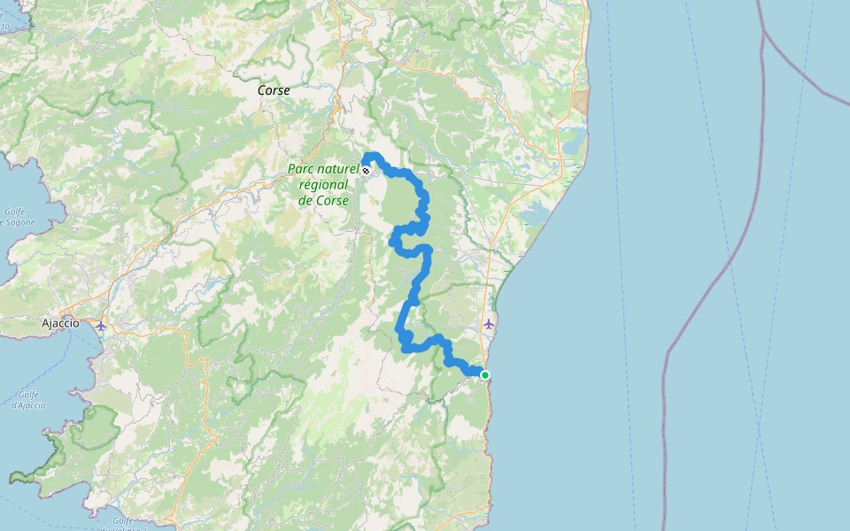 Mare è Monti Livantinu walking route map in Solaro